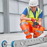 DIN 18202 Floor Test in Progress - Data Centre, Frankfurt